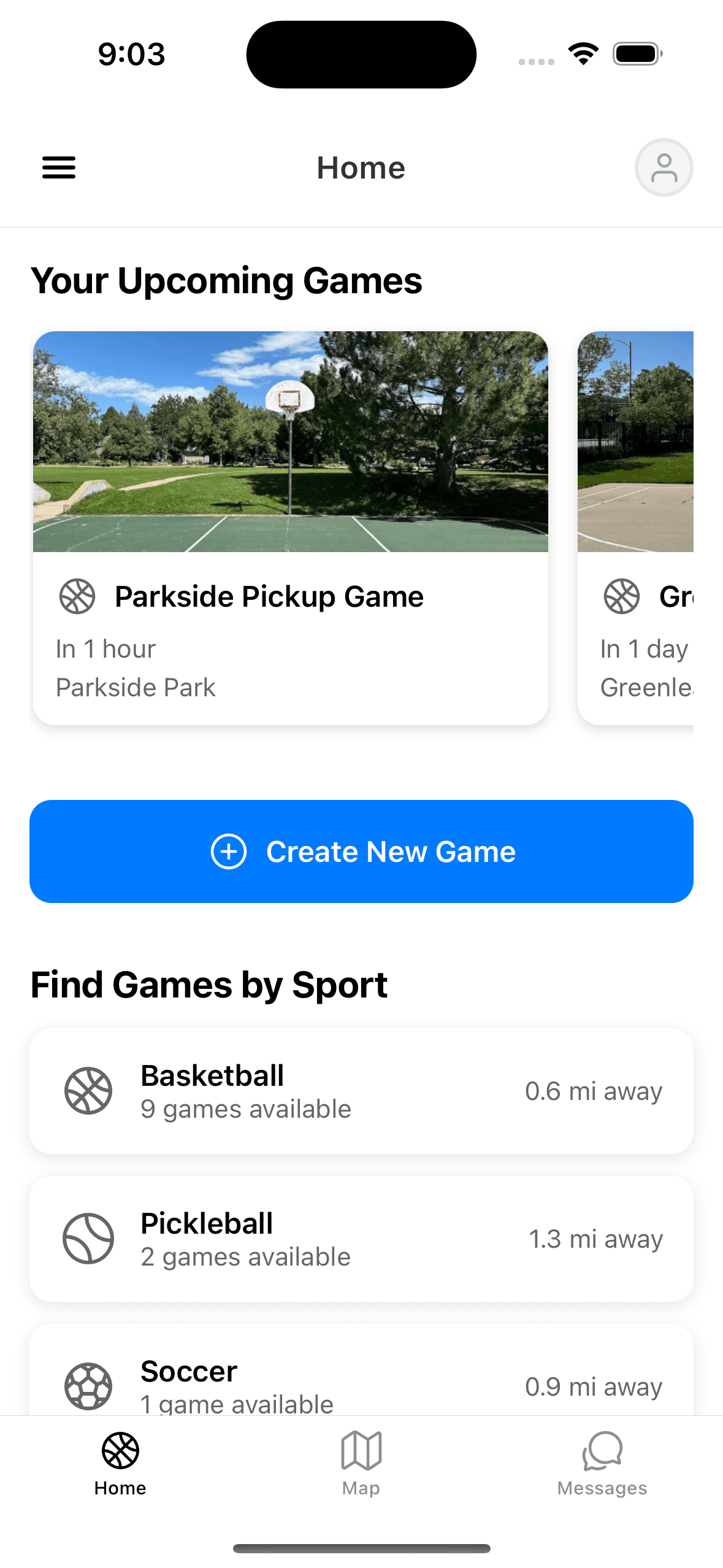 Game On App Screenshot